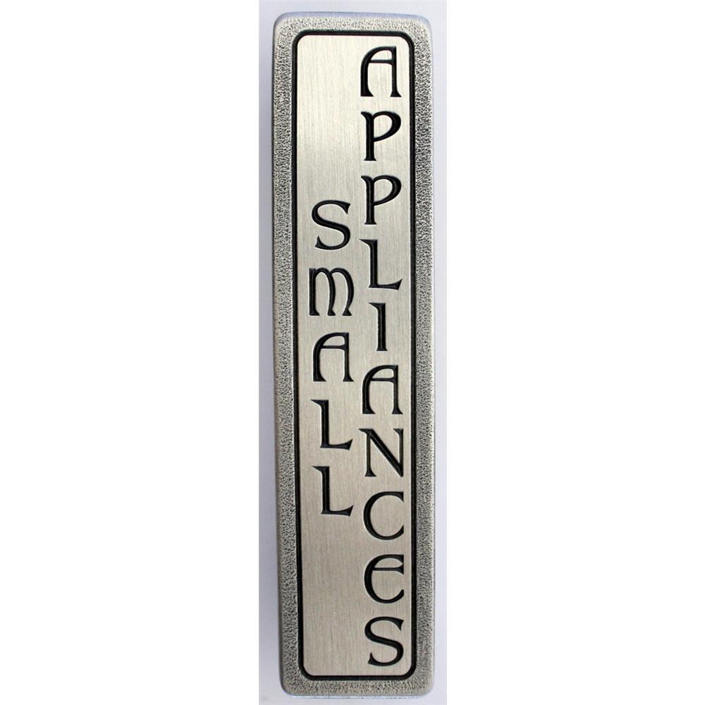 Notting Hill NHP-354-AP "SMALL APPLIANCES" Pull Antique Pewter (Vertical - 2 lines)